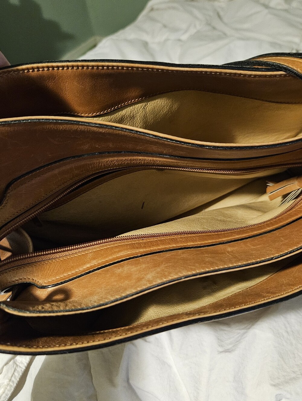 MARK CROSS HANDBAG, VINTAGE MARK CROSS LEATHER PURSE, Mark Cross Shoulder Bag - Picture 11 of 16